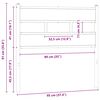 vidaXL Kopfteil Sonoma-Eiche 90 cm Eisen und Holzwerkstoff