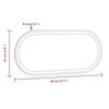 vidaXL LED-Badspiegel 80x35 cm Oval