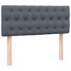 vidaXL Boxspringbett mit Matratze Dunkelgrau 120x220 cm Samt