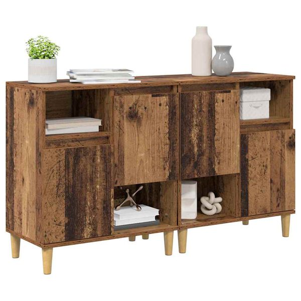vidaXL Sideboards 2 pcs Altholz 60 x 35 x 70 cm Holzwerkstoff