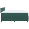 vidaXL Boxspringbett mit Matratze Dunkelgr&uuml;n 200x200 cm Samt