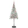 vidaXL Weihnachtsbaum mit 300 LEDs Wei&szlig; 210 cm PE und Stahl