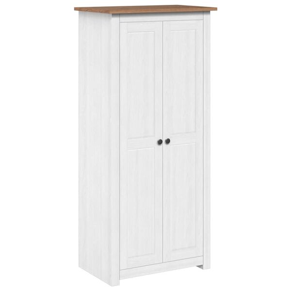 vidaXL Kleiderschrank Wei&szlig; 80&times;50&times;171,5 cm Kiefer Massiv Panama Serie