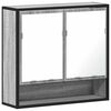 vidaXL Bad-Spiegelschrank Grau Sonoma 65x20x60 cm Holzwerkstoff