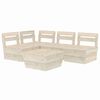 vidaXL 5-tlg. Garten-Paletten-Lounge-Set Impr&auml;gniertes Fichtenholz