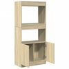 vidaXL Highboard Sonoma-Eiche 63x33x140 cm Holzwerkstoff