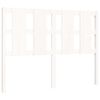 vidaXL Massivholzbett ohne Matratze Weiß 140x190 cm Kiefernholz