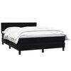 vidaXL Boxspringbett mit Matratze Schwarz 140x210 cm Samt