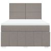 vidaXL Boxspringbett mit Matratze Taupe 140x190 cm Stoff