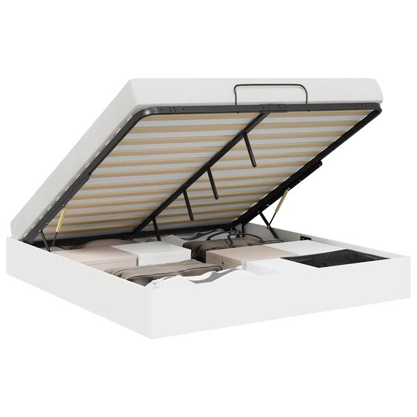 vidaXL Ottoman Bettgestell Wei&szlig; 193 x 120 x 25 cm Spanplatte