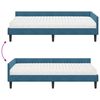 vidaXL Eckbettgestell mit Matratze Sonstiges 2 pcs Blau Samt
