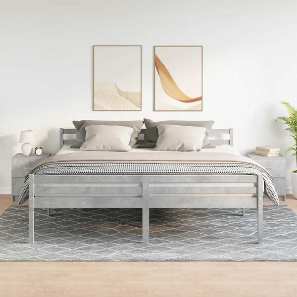 vidaXL Nachttische 2 Stk. mit 2 Schubladen Betongrau 40x36x50 cm