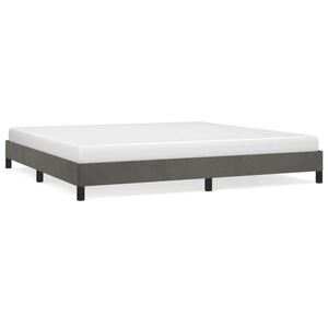 vidaXL Bettgestell ohne Matratze Dunkelgrau 200x200 cm Samt