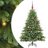 vidaXL K&uuml;nstlicher Weihnachtsbaum mit 150 LEDs Gr&uuml;n 150 cm PE und PVC
