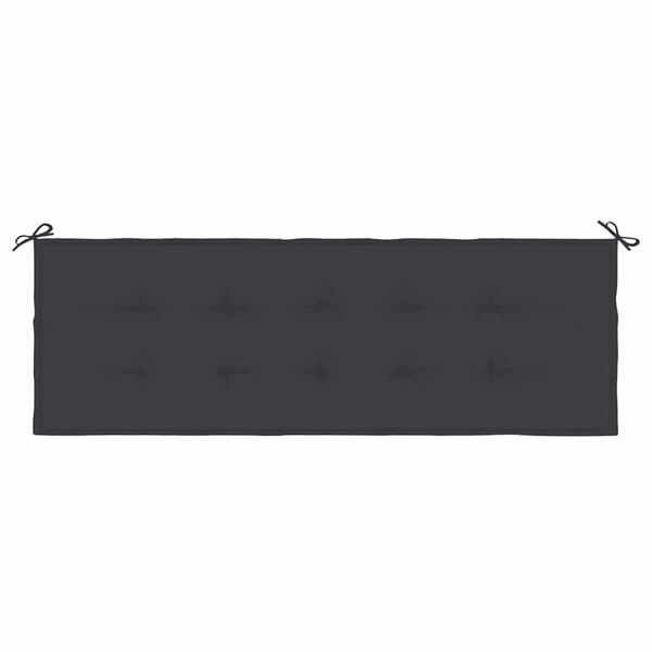 vidaXL Gartenbank-Auflage Schwarz 150x50x4 cm Oxford-Gewebe