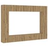 vidaXL 8-tlg. TV-Schrank-Set Wandmontage Artisan-Eiche Holzwerkstoff