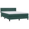vidaXL Boxspringbett mit Matratze Dunkelgr&uuml;n 140x220 cm Samt