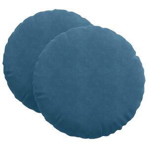 vidaXL Sitzkissen 2 pcs Blau &Oslash; 80 x 29 cm Samt