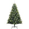 vidaXL K&uuml;nstlicher Klapp-Weihnachtsbaum mit 300 LEDs Gr&uuml;n 210 cm