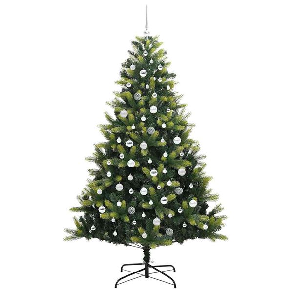 vidaXL K&uuml;nstlicher Klapp-Weihnachtsbaum mit 300 LEDs Gr&uuml;n 210 cm