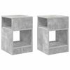 vidaXL Beistelltisch 2 pcs Beton Grau 30,5 x 30 x 45 cm Holzwerkstoff