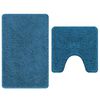 vidaXL Anti-Rutsch Badematten-Set 2 Stk. Blau 50 x 50 cm PP