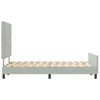 vidaXL Boxspringbett mit Kopfteil Hellgrau 120 x 200 cm Samt