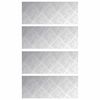 vidaXL Stufenmatten 4 stk. 50 x 20 cm Silber Aluminium Rechtwinklig