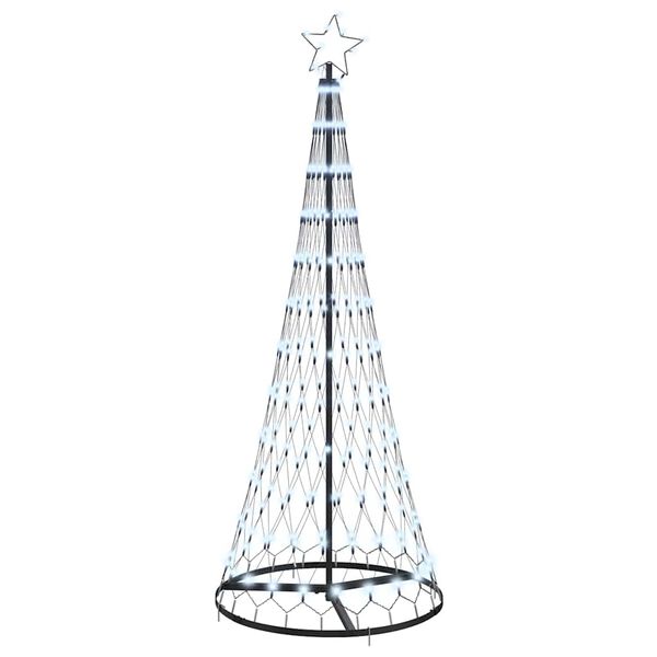 vidaXL LED-Weihnachtsbaum mit 230 LEDs Kaltwei&szlig; 184,5 cm Metall
