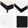 vidaXL Boxspringbett mit Matratze Schwarz 200 x 90 cm Polyester