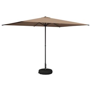 vidaXL Garten-Schirm mit Fu&szlig; 200 x 300 cm Polyester Rechteckig Taupe