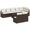 vidaXL Sofa Set 9 pcs Braun Poly-Rattan