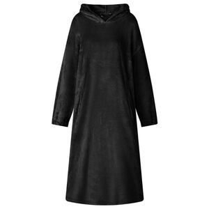 vidaXL Decken-Hoodie Schwarz S Flanell