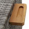 vidaXL Garten-Auflagenbox Hellgrau 120x65x61 cm Poly Rattan
