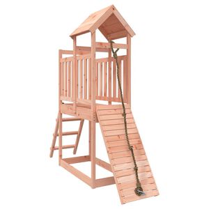 vidaXL Spielturm mit Kletterwand Massivholz Douglasie