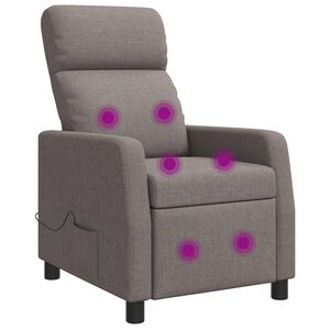 vidaXL Massage Relaxsessel Taupe Stoff