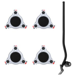 vidaXL Möbelrollen 4 Stk. mit Heber 14,5x13,5x4 cm Stahl 400 kg