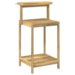 vidaXL Outdoor Umtopfbank 56,5 x 48,5 x 107 cm Massivholz Akazie Wei&szlig;