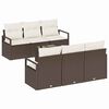 vidaXL Gartensofa-set 7 stk. 6-Sitzanzahl Braun und Creme Poly-Rattan