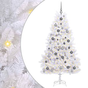 vidaXL K&uuml;nstlicher klappbarer Weihnachtsbaum Wei&szlig; 90 x 90 x 180 cm