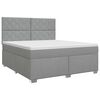 vidaXL Boxspringbett mit Matratze Hellgrau 160 x 200 cm Stoff