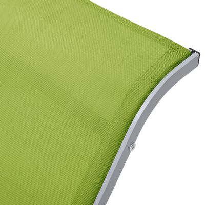 vidaXL Sonnenliege Textilene und Aluminium Grün