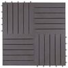 vidaXL Terrassenfliese 10 pcs Grau 30 x 30 cm Akazien-Hartholz