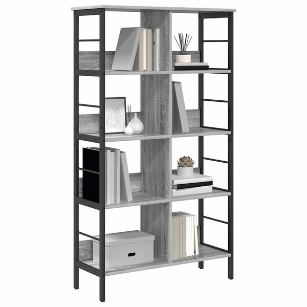 vidaXL B&uuml;cherregal Graues Sonoma 82 x 32 x 144,5 cm Holzwerkstoff