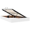 vidaXL Bett mit Stauraum und LED Reinwei&szlig; 140 x 190 cm Kunstleder
