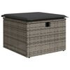 vidaXL 9-tlg. Garten-Sofagarnitur mit Kissen Grau Poly Rattan