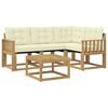 vidaXL Outdoor-Sofagarnitur 5 stk. Wei&szlig; und Creme