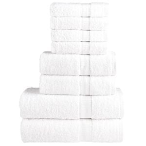 vidaXL 8 tlg. Premium-Handtuch-Set SOLUND Wei&szlig; 600 g/m&sup2;