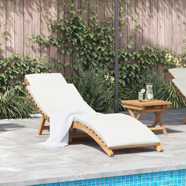vidaXL Garten Sonnenliege Braun 198 x 55 x 58,5 cm Massivholz Teak
