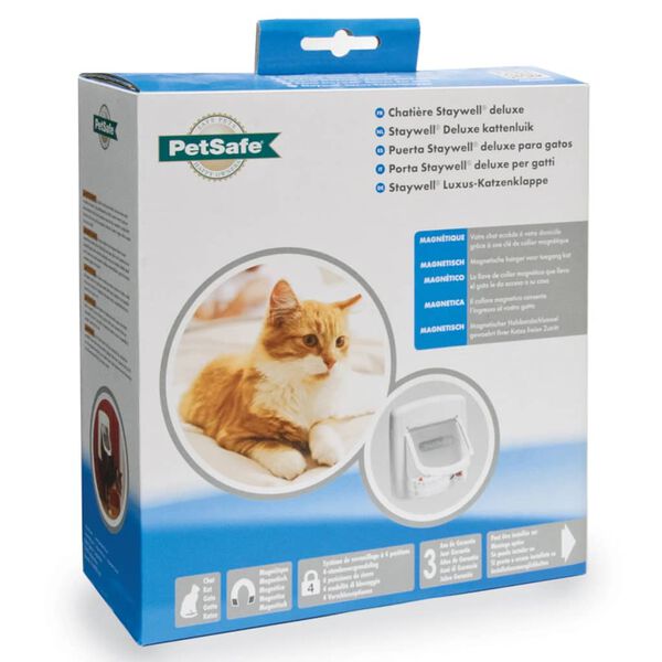 PetSafe Katzenklappe 4-Wege Magnetisch Deluxe 400 Wei&szlig;